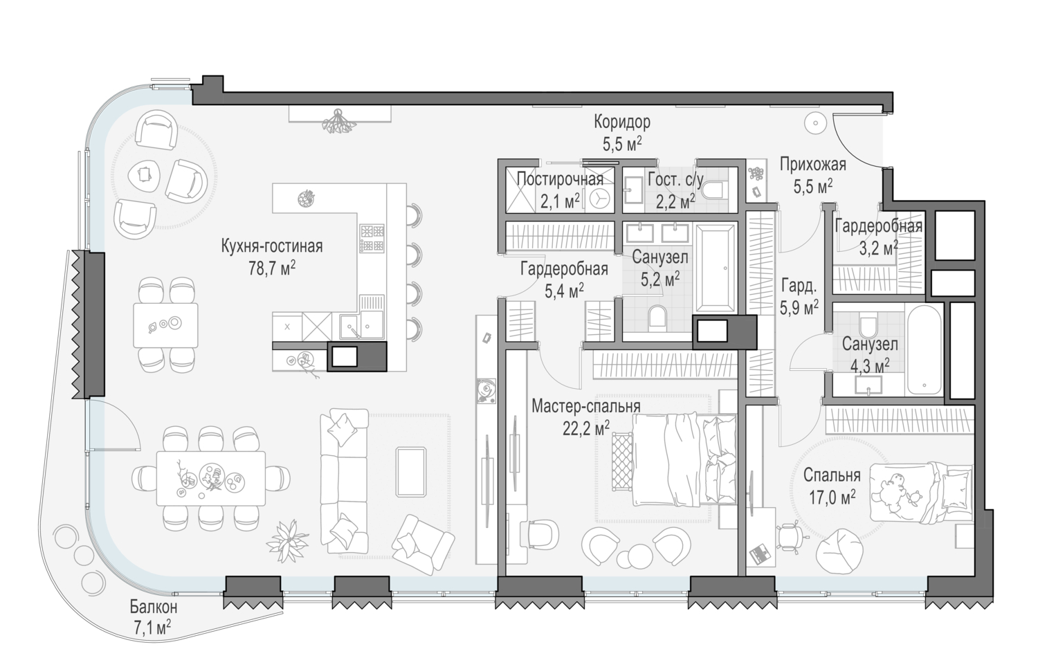 Квартира 158,3 м² - 2 этаж купить в жилом комплексе Лаврушинский
