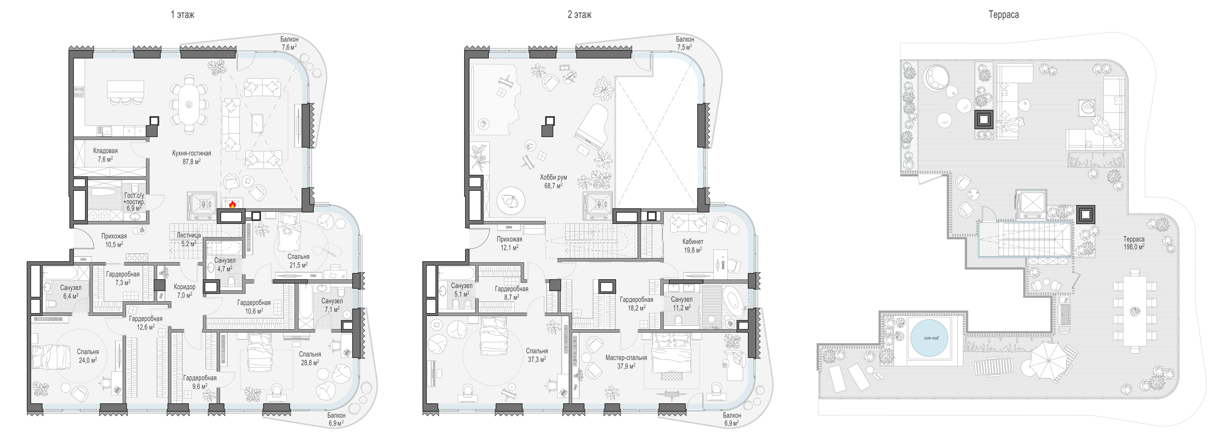 Квартира 487,5 м² - 7 этаж купить в жилом комплексе Лаврушинский