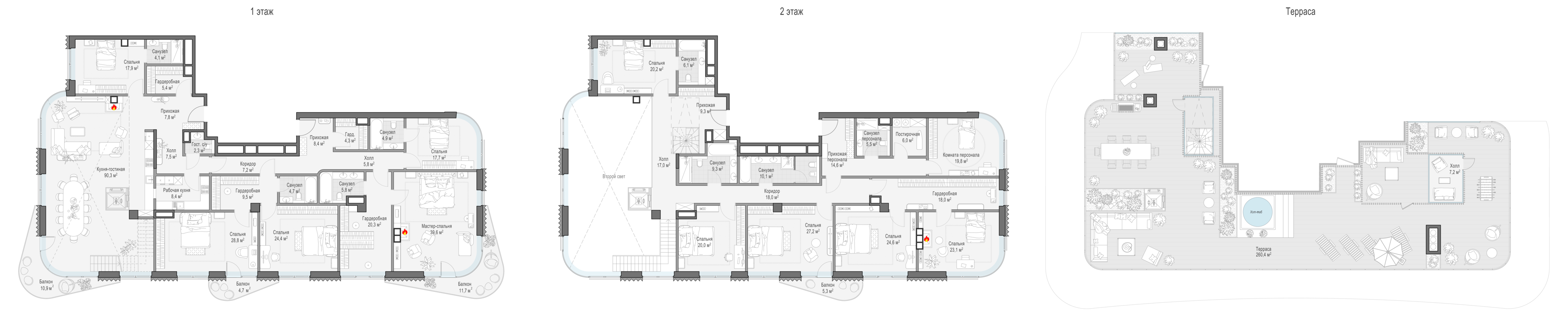Квартира 587,2 м² - 13 этаж купить в жилом комплексе Лаврушинский